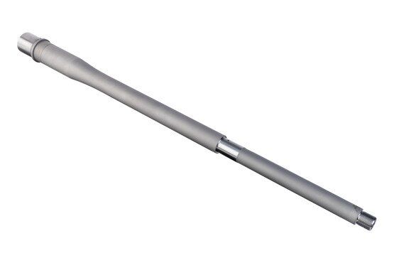 Precision-machined AR-10 barrel with threaded muzzle, stainless.